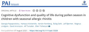 jair空氣清淨機季節性變應性鼻炎患兒花粉季節的認知功能障礙